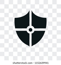 Shield vector icon isolated on transparent background, Shield logo concept