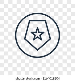 Shield vector icon isolated on transparent background, Shield logo concept