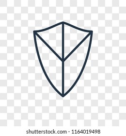 Shield vector icon isolated on transparent background, Shield logo concept