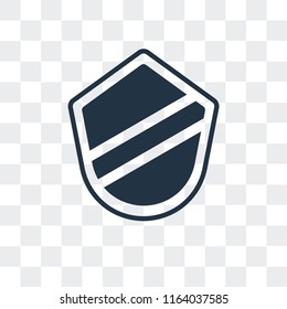 Shield vector icon isolated on transparent background, Shield logo concept