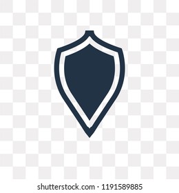 Shield vector icon isolated on transparent background, Shield transparency concept can be used web and mobile