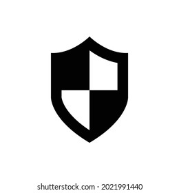 Schild, Vektorsymbol einzeln auf weißem Hintergrund