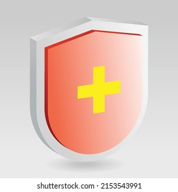 Shield vector icon, isometric shield design, suitable used for protection, business, computer, website, and etc