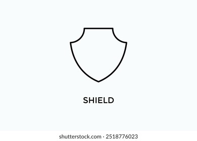 Shield Vector Icon Or Logo Sign Symbol Illustration