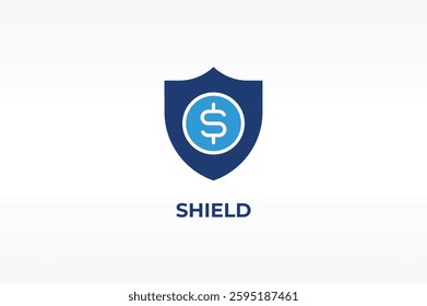 SHIELD vector, icon or logo sign isolated symbol illustration