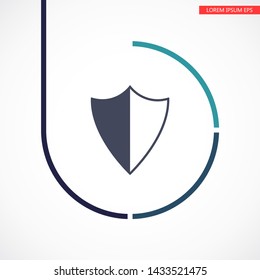 Shield Vector icon . Lorem Ipsum Illustration design