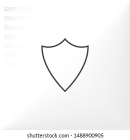 Shield Vector icon . Lorem Ipsum Illustration design