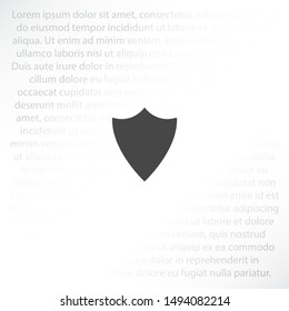 Shield Vector icon . Lorem Ipsum Illustration design