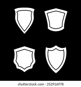 shield vector icon on a black background
