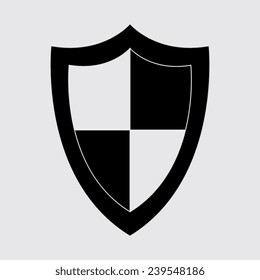 shield vector icon on a grey background