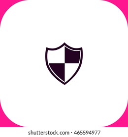Shield vector icon on white background.