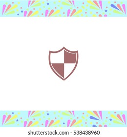 Shield vector icon on white background. Isolated illustration. Business picture.