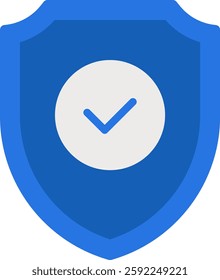 Shield Vector Icon for Security and Protection. Cybersecurity illustration, data safety symbol, privacy defense concept