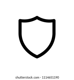 Shield vector icon, security symbol. Simple, flat design for web or mobile app