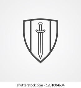Shield vector icon sign symbol