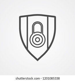 Shield vector icon sign symbol