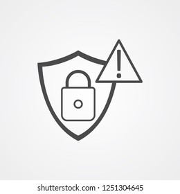 Shield vector icon sign symbol