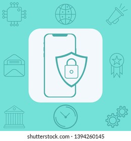 Shield vector icon sign symbol
