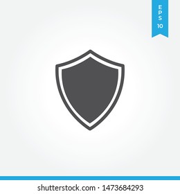 Shield vector icon, simple sign for web site and mobile app.