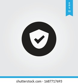 Shield vector icon, simple sign for web site and mobile app.