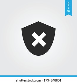 Shield vector icon, simple sign for web site and mobile app.