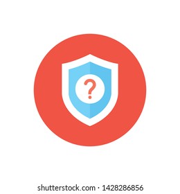 Shield Vector illustration Flat style icon. 