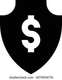 shield vector illustration isolated on a transparent background. glyph vector icons for concept or web graphics.