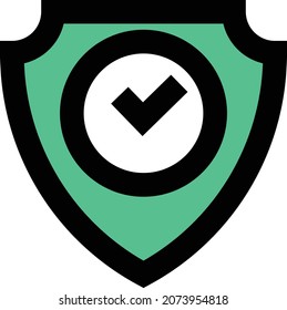 shield vector illustration isolated on a transparent background. storke vector icons for concept or web graphics.