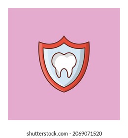 shield Vector illustration on a transparent background. Premium quality symbols.Vector line flat color icon for concept and graphic design.