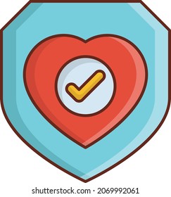 ilustración del vector blindado en un fondo transparente. Símbolos de calidad premium. Icono de color plano de línea vectorial para el concepto y el diseño gráfico.