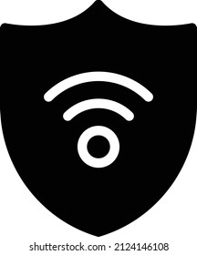Ilustración del vector Escudo sobre un fondo transparente.Símbolos de calidad premium.Icono vector glifos para el diseño de conceptos y gráficos.