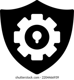 shield Vector illustration on a transparent background. Premium quality symmbols. Glyphs vector icons for concept and graphic design.