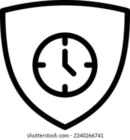 shield Vector illustration on a transparent background. Premium quality symmbols. Thin line vector icons for concept and graphic design. 
