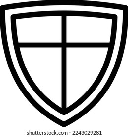 ilustración del vector blindado en un fondo transparente. Símbolos de calidad superior. Iconos vectoriales de línea delgada para el diseño de conceptos y gráficos. 

