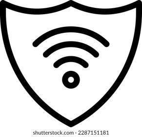 shield Vector illustration on a transparent background. Premium quality symmbols. Thin line vector icons for concept and graphic design.