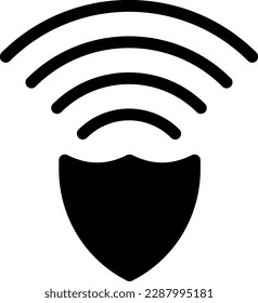 ilustración del vector blindado en un fondo transparente. Símbolos de calidad superior. Iconos vectoriales de glifos para diseño de conceptos y gráficos. 

