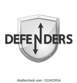 Shield, vector illustration on white background. 