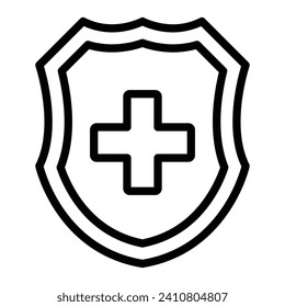 Shield Vector Line Icon Design