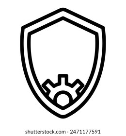 Shield Vector Line Icon Design
