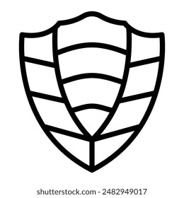 Shield Vector Line Icon Design