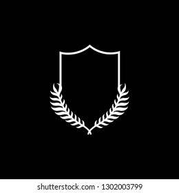 Shield vector logo design. Blazon design template. Castle logo. Luxury design element
