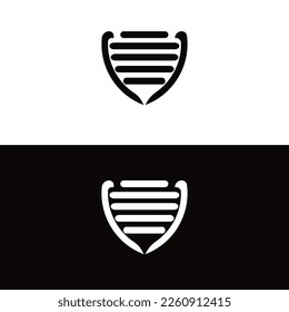 Shield vector logo template design. Shield icon 