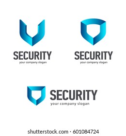 Shield. Vector logo template. Symbol of security.