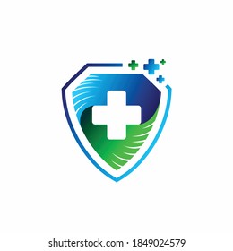 shield vector with medical symbol