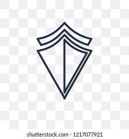Shield vector outline icon isolated on transparent background, high quality linear Shield transparency concept can be used web and mobile