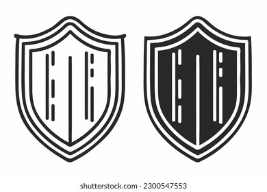 Shield vector, Shield outline style line art,  medieval, Royal, heraldic shield, Heraldic ornamental shields collection