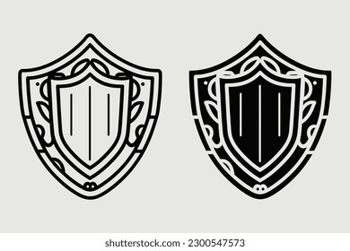 Shield Badge Set V Shape Template Stock Vector (Royalty Free) 1289551777