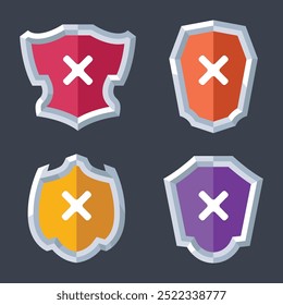 Shield vector pack in various design and shape