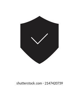 shield vector silhouette for website symbol icon