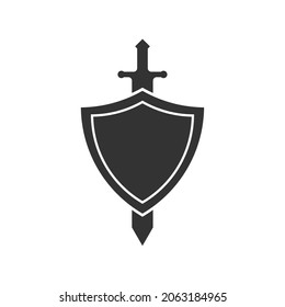 shield vector ,shield with sword concept